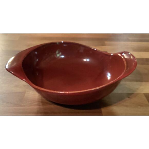 Vintage Mikasa Global Cuisine Red Stoneware Serving Bowl Casserole Dish GC505 - Picture 1 of 11